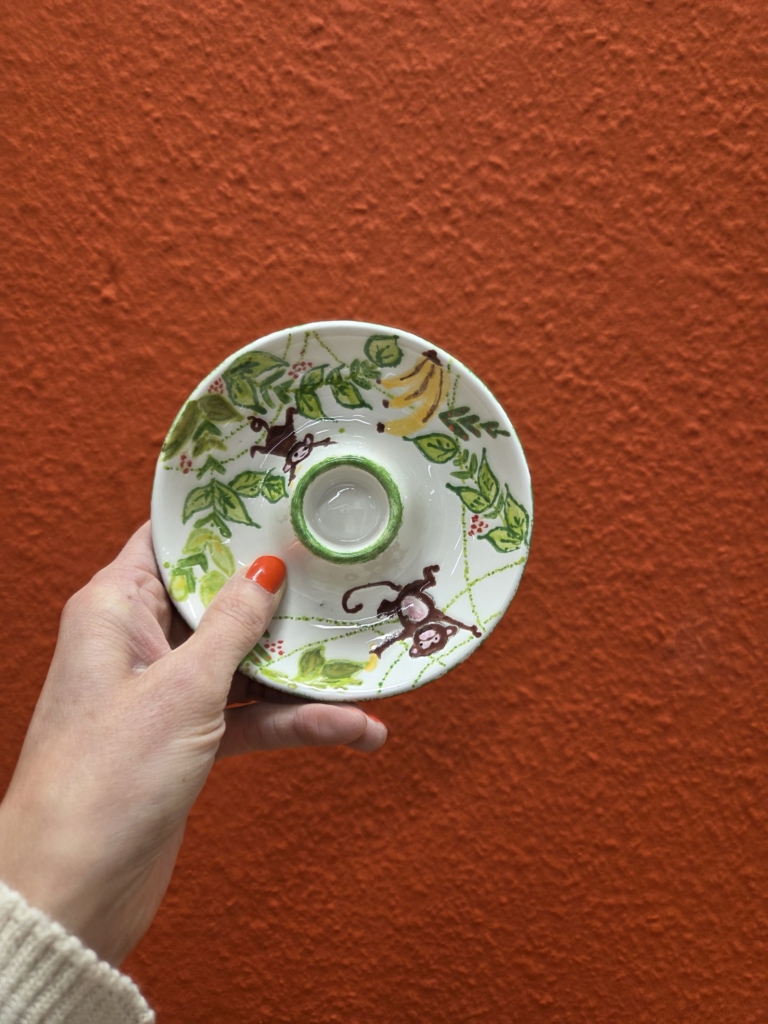 bougeoir ou coquetier coloré 