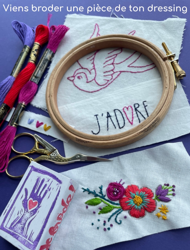 Cercle et accessoires de broderie